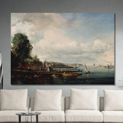 Ponte Di Waterloo John Constable jcn100 quadro stampato su tela