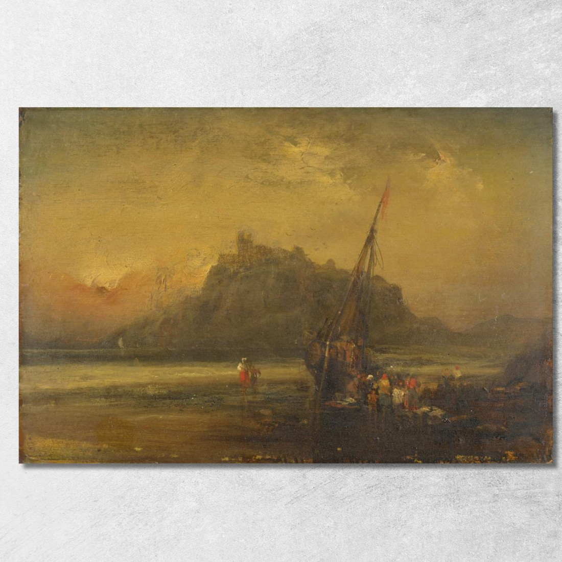 Scena Di Spiaggia John Sell Cotman jsc8 quadro stampato su tela Scena Di Spiaggia John Sell Cotman jsc8 quadro stampato su tela