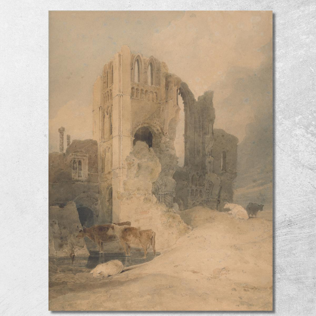 Priorato Di Castle Acre Norfolk John Sell Cotman jsc13 quadro stampato su tela Priorato Di Castle Acre Norfolk John Sell Cotman jsc13 quadro stampato su tela