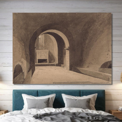 Cripta Di Saint Gervais A Rouen Normandia John Sell Cotman jsc17 quadro stampato su tela