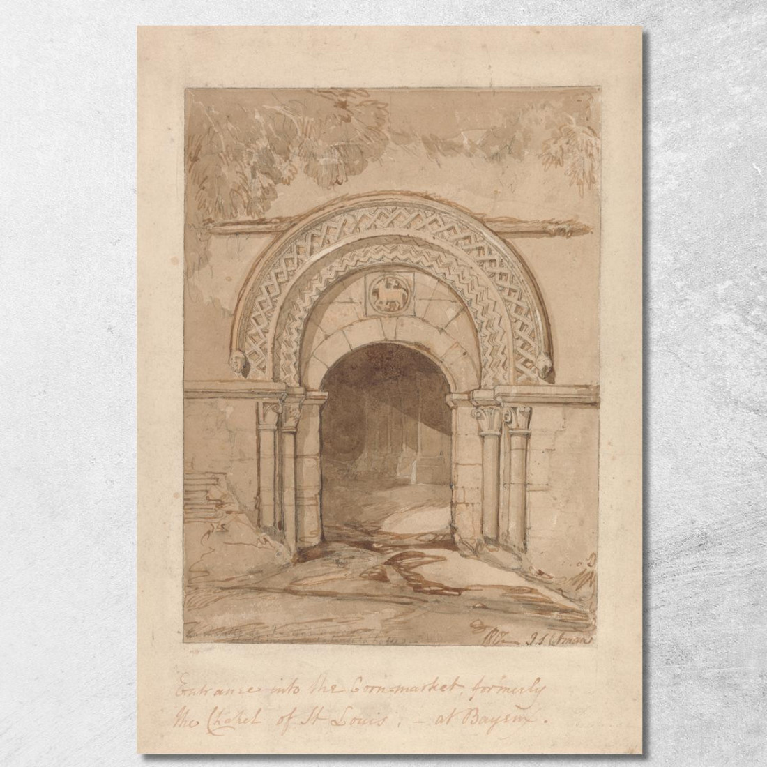 Ingresso Al Mercato Del Grano Precedentemente La Cappella Di San Luigi A Bayeux John Sell Cotman jsc25 quadro stampato su tela Ingresso Al Mercato Del Grano Precedentemente La Cappella Di San Luigi A Bayeux John Sell Cotman jsc25 quadro stampato su tela