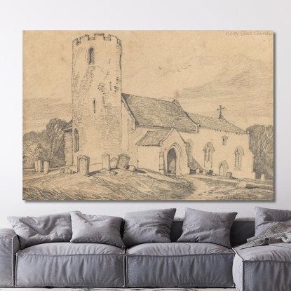 Chiesa Di Kirby Cane Suffolk John Sell Cotman jsc35 quadro stampato su tela