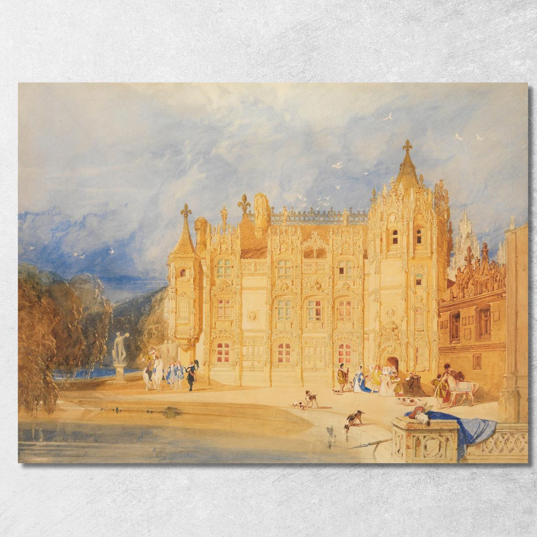 Casa Abbaziale Dell'Abbazia Di St. Ouen A Rouen John Sell Cotman jsc54 quadro stampato su tela Casa Abbaziale Dell'Abbazia Di St. Ouen A Rouen John Sell Cotman jsc54 quadro stampato su tela