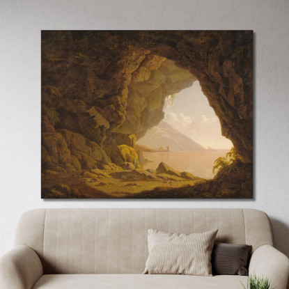 Grotta Vicino A Napoli Joseph Wright of Derby jwd8 quadro stampato su tela