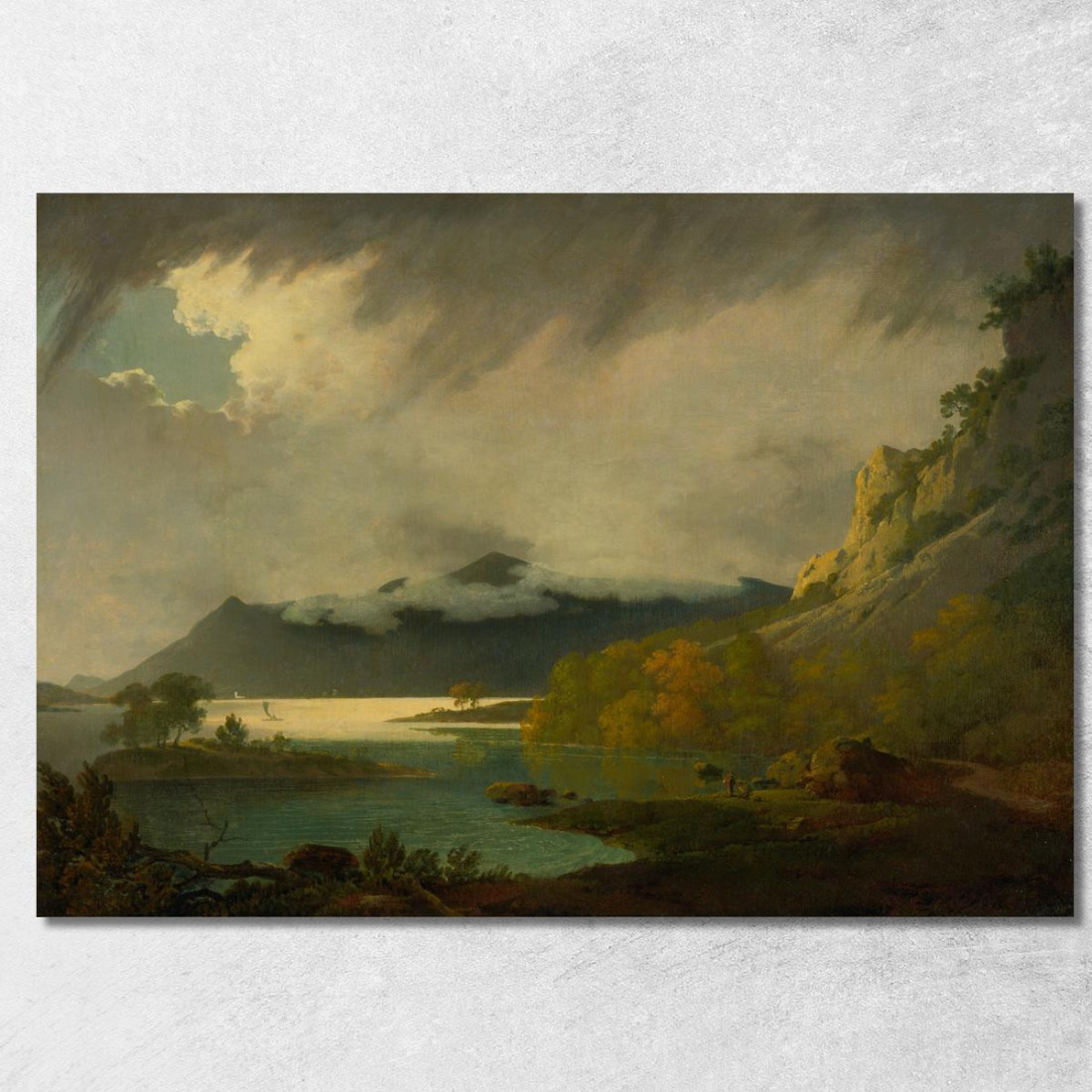 Derwent Water Con Skiddaw In Lontananza Joseph Wright of Derby jwd11 quadro stampato su tela Derwent Water Con Skiddaw In Lontananza Joseph Wright of Derby jwd11 quadro stampato su tela