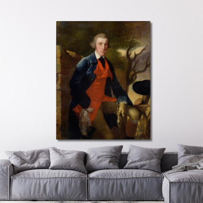 Edward Becher Leacroft Di Wirksworth Joseph Wright of Derby jwd15 quadro stampato su tela