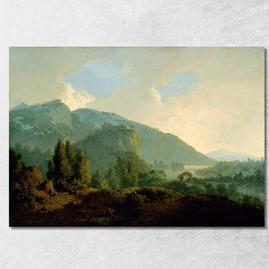 Paesaggio Italiano Con Montagne E Un Fiume Joseph Wright of Derby jwd20 quadro stampato su tela Paesaggio Italiano Con Montagne E Un Fiume Joseph Wright of Derby jwd20 quadro stampato su tela