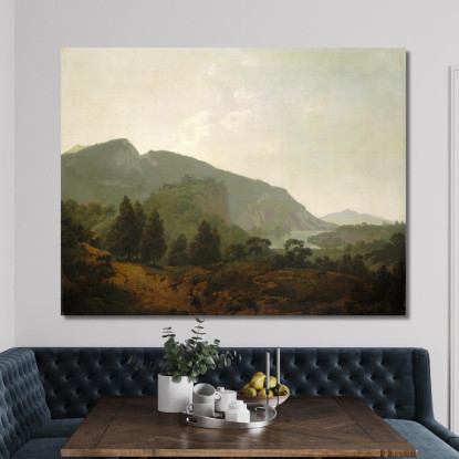 Paesaggio Italiano Joseph Wright of Derby jwd21 quadro stampato su tela