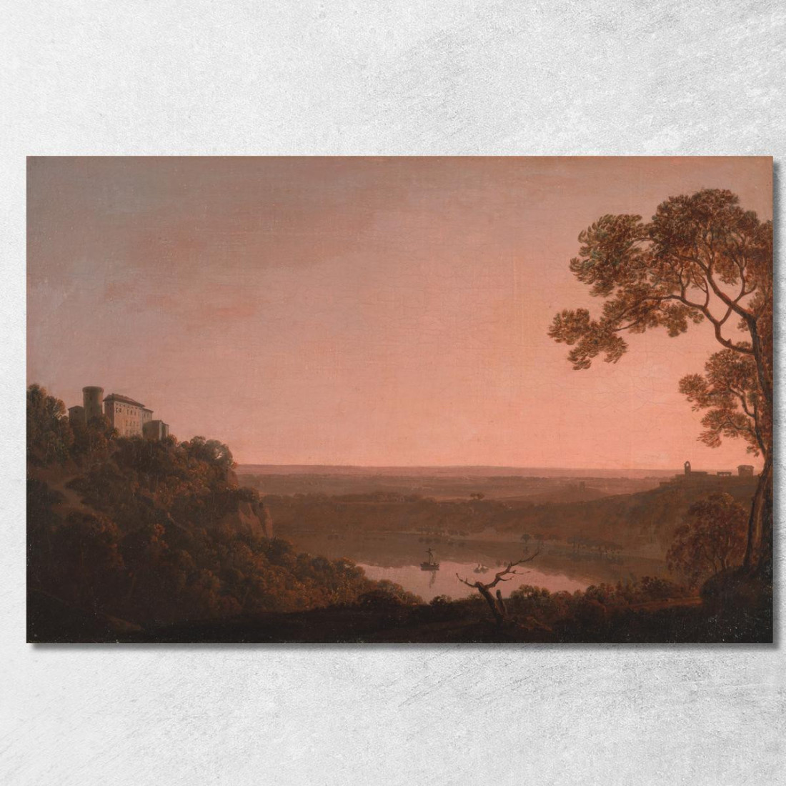 Lago Di Nemi Joseph Wright of Derby jwd24 quadro stampato su tela Lago Di Nemi Joseph Wright of Derby jwd24 quadro stampato su tela