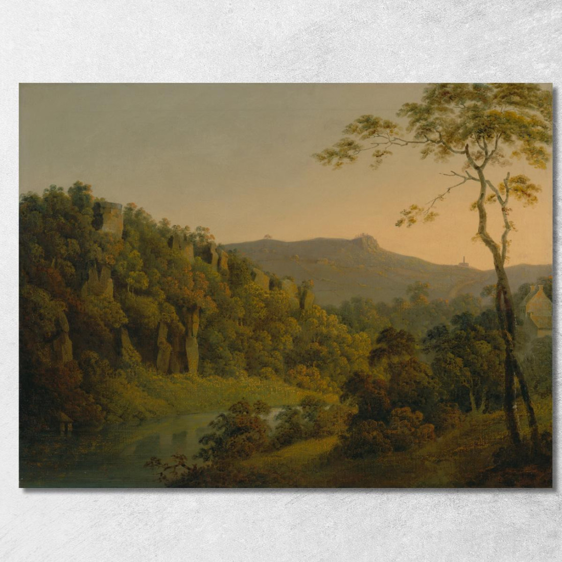 Matlock Dale Con Vista Verso La Scarpata Di Black Rock Joseph Wright of Derby jwd26 quadro stampato su tela Matlock Dale Con Vista Verso La Scarpata Di Black Rock Joseph Wright of Derby jwd26 quadro stampato su tela