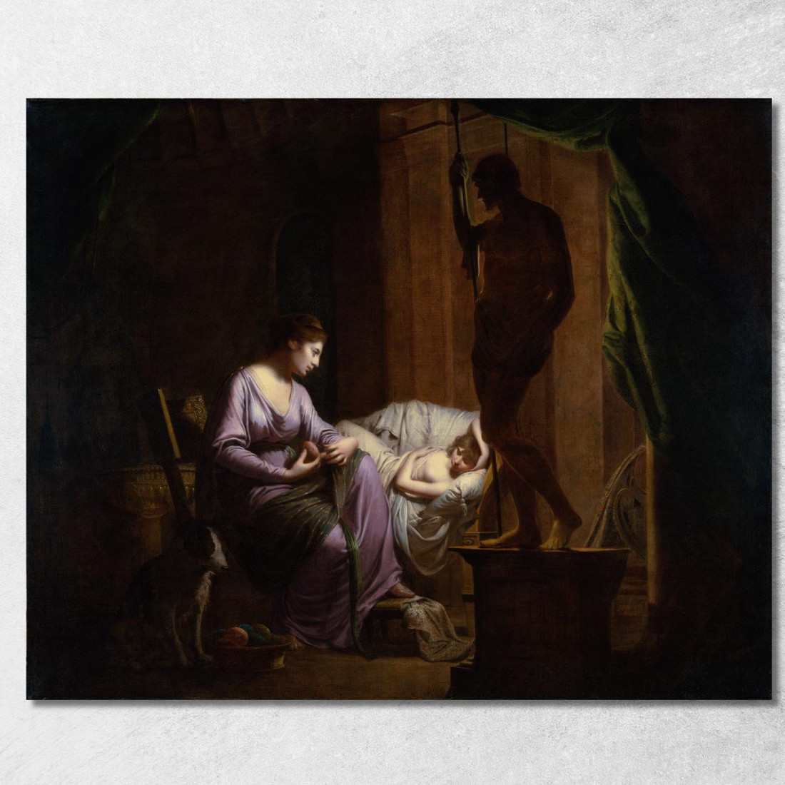 Penelope Che Disfa La Sua Tela Joseph Wright of Derby jwd30 quadro stampato su tela Penelope Che Disfa La Sua Tela Joseph Wright of Derby jwd30 quadro stampato su tela