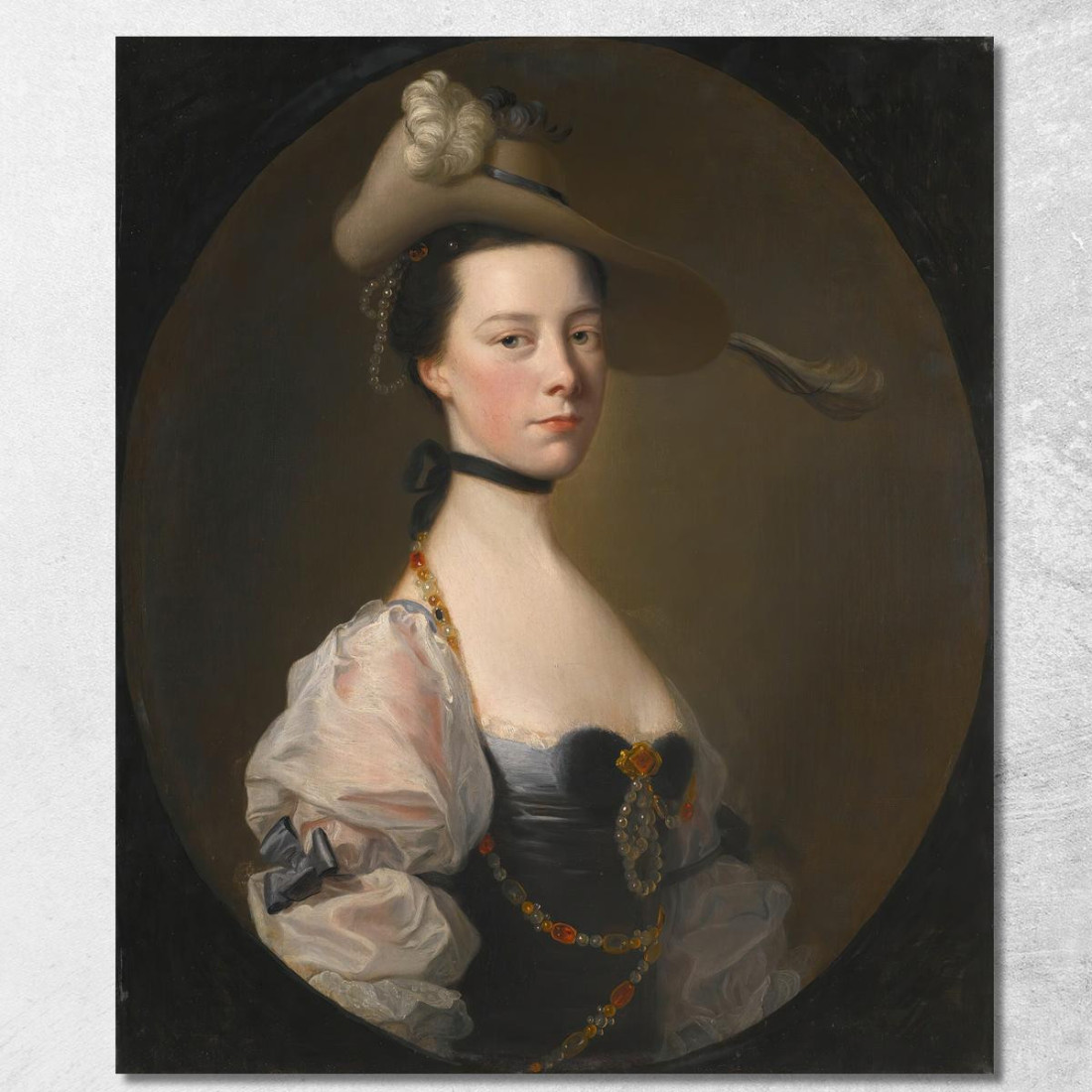 Ritratto Di Una Dama Joseph Wright of Derby jwd36 quadro stampato su tela Ritratto Di Una Dama Joseph Wright of Derby jwd36 quadro stampato su tela