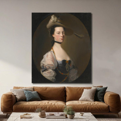 Ritratto Di Una Dama Joseph Wright of Derby jwd36 quadro stampato su tela
