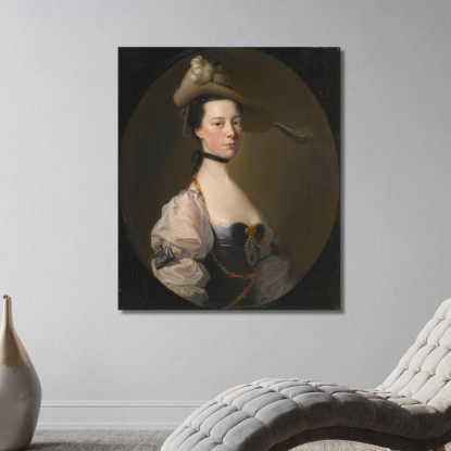 Ritratto Di Una Dama Joseph Wright of Derby jwd36 quadro stampato su tela