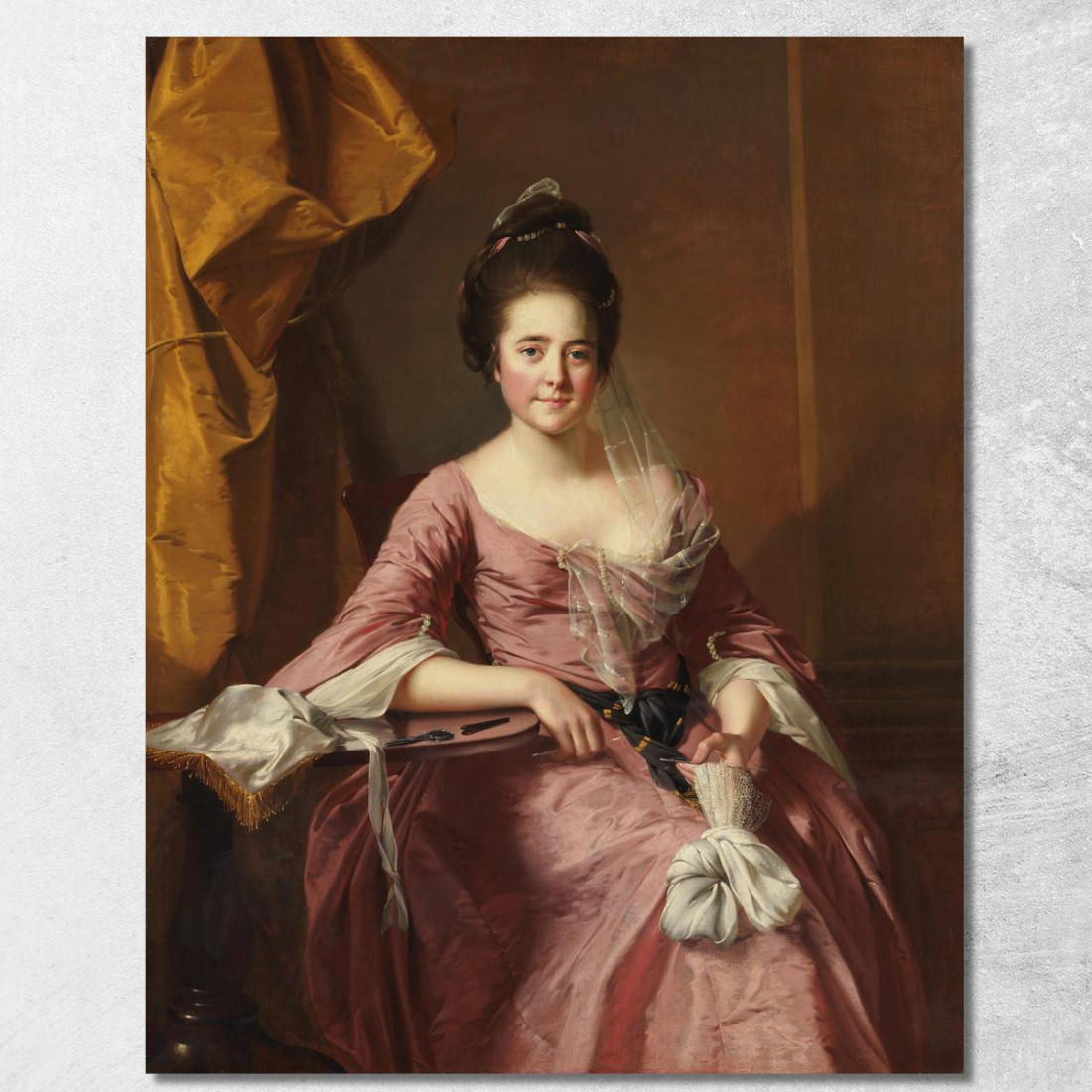 Ritratto Di Una Donna Joseph Wright of Derby jwd38 quadro stampato su tela Ritratto Di Una Donna Joseph Wright of Derby jwd38 quadro stampato su tela