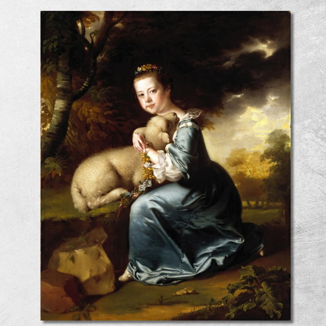 Ritratto Di Miss Frances Warren Joseph Wright of Derby jwd45 quadro stampato su tela Ritratto Di Miss Frances Warren Joseph Wright of Derby jwd45 quadro stampato su tela