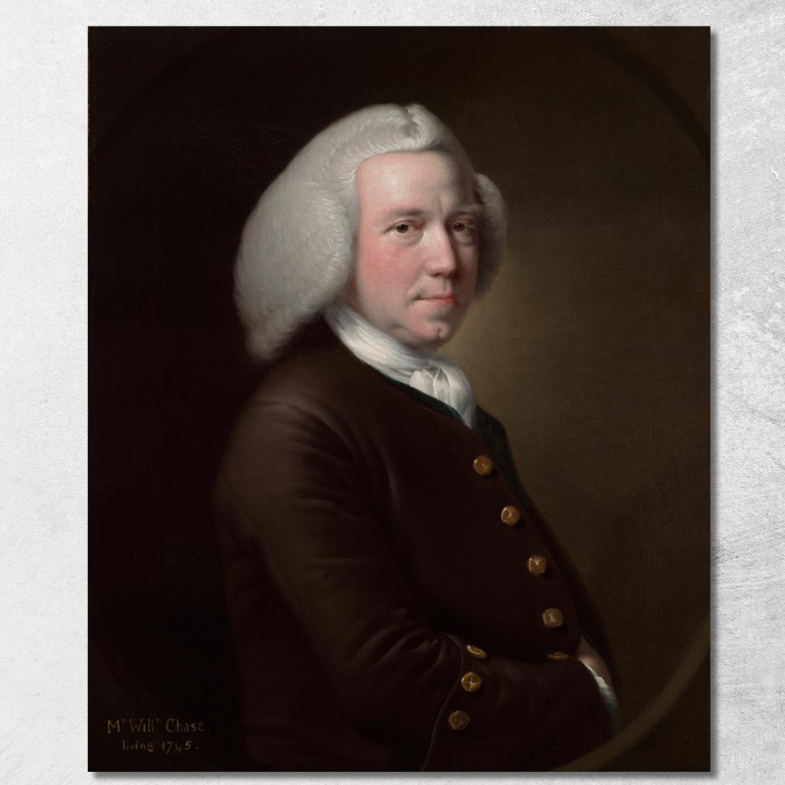 Ritratto Del Signor William Chase Sr. Joseph Wright of Derby jwd47 quadro stampato su tela Ritratto Del Signor William Chase Sr. Joseph Wright of Derby jwd47 quadro stampato su tela