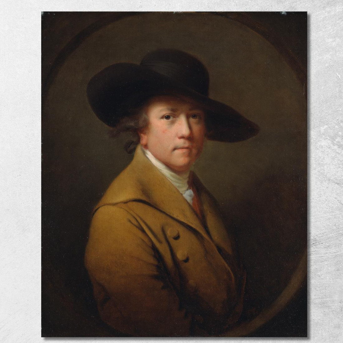 Autoritratto Joseph Wright of Derby jwd55 quadro stampato su tela Autoritratto Joseph Wright of Derby jwd55 quadro stampato su tela