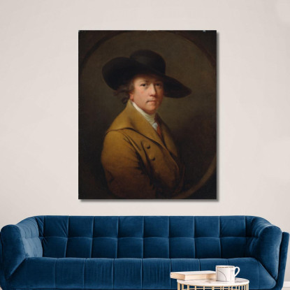 Autoritratto Joseph Wright of Derby jwd55 quadro stampato su tela