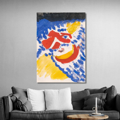 Figure Blu Rosse E Gialle Jules Schmalzigaug jsh1 quadro stampato su tela