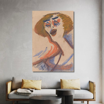 Cantante Da Cabaret Jules Schmalzigaug jsh3 quadro stampato su tela