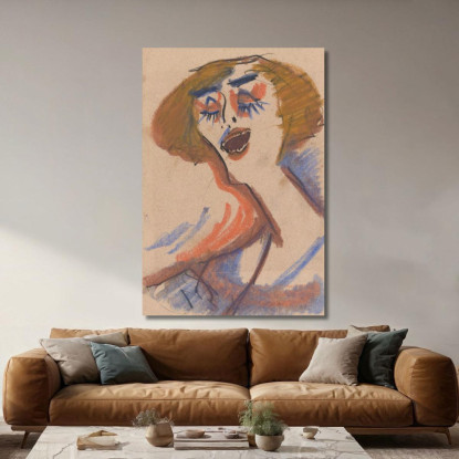 Cantante Da Cabaret Jules Schmalzigaug jsh3 quadro stampato su tela