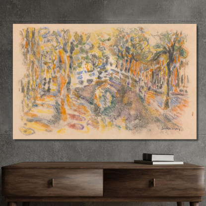Canale Con Ponte Jules Schmalzigaug jsh5 quadro stampato su tela