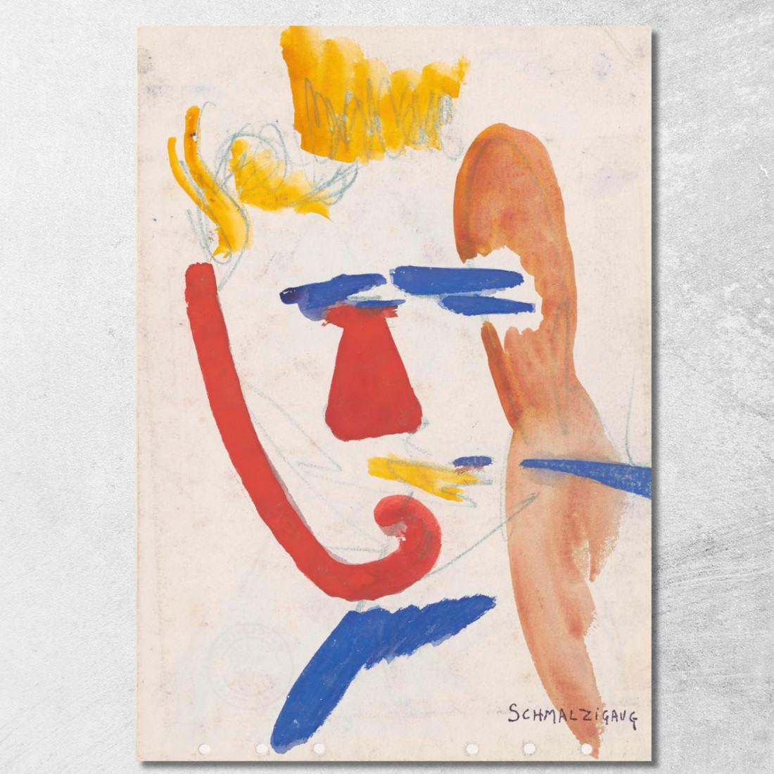 Clown Jules Schmalzigaug jsh6 quadro stampato su tela Clown Jules Schmalzigaug jsh6 quadro stampato su tela