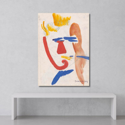 Clown Jules Schmalzigaug jsh6 quadro stampato su tela