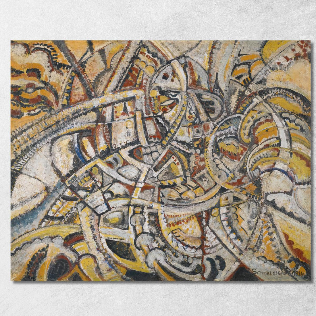 Composizione Futurista Jules Schmalzigaug jsh8 quadro stampato su tela Composizione Futurista Jules Schmalzigaug jsh8 quadro stampato su tela