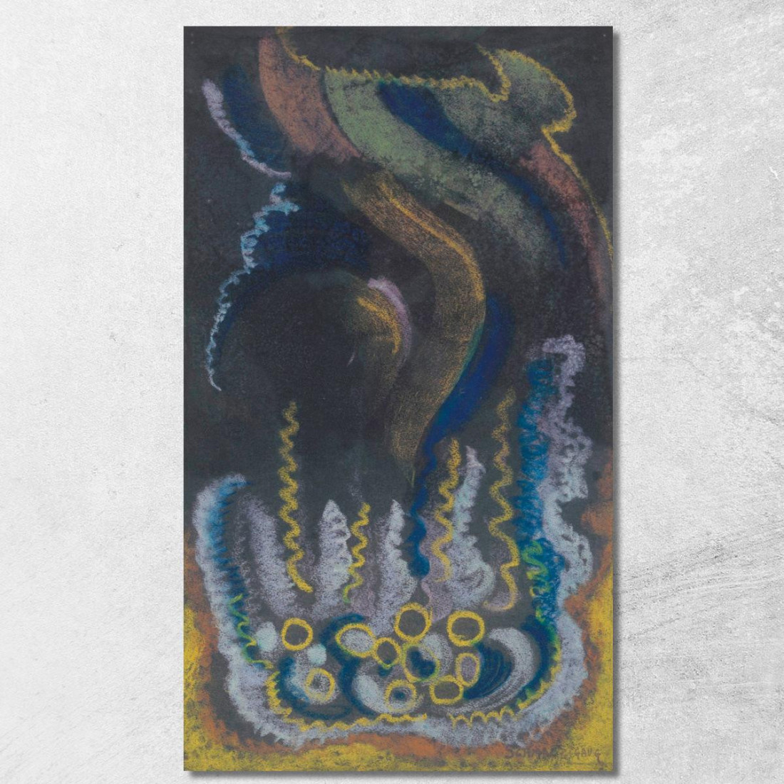 Medusa E Scia Verde Jules Schmalzigaug jsh13 quadro stampato su tela Medusa E Scia Verde Jules Schmalzigaug jsh13 quadro stampato su tela