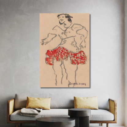 Frangia Rossa Jules Schmalzigaug jsh15 quadro stampato su tela