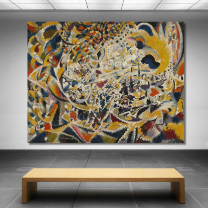 Ritmo Delle Onde Di Luce Strada + Sole + Folla Jules Schmalzigaug jsh17 quadro stampato su tela
