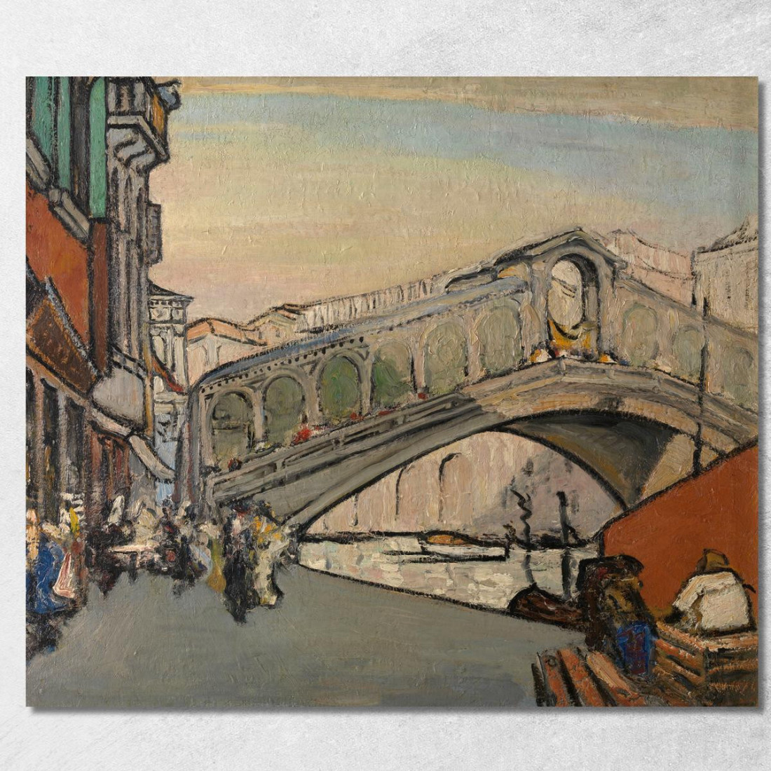 Il Ponte Di Rialto A Venezia Jules Schmalzigaug jsh22 quadro stampato su tela Il Ponte Di Rialto A Venezia Jules Schmalzigaug jsh22 quadro stampato su tela
