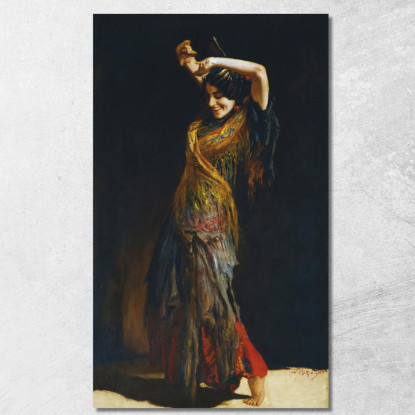 La Ballerina Di Flamenco Leopold Schmutzler lsc13 quadro stampato su tela