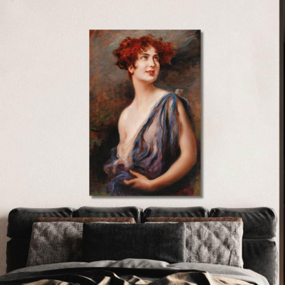 Giovane Bellezza Leopold Schmutzler lsc15 quadro stampato su tela