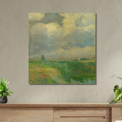 Nuvoloso Ľudovít Čordák lco13 quadro stampato su tela