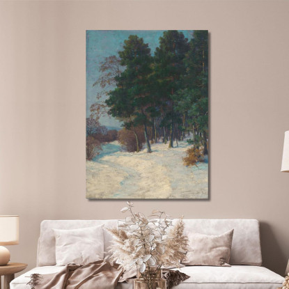 Foresta In Inverno Ľudovít Čordák lco21 quadro stampato su tela