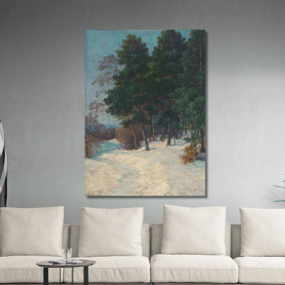 Foresta In Inverno Ľudovít Čordák lco21 quadro stampato su tela