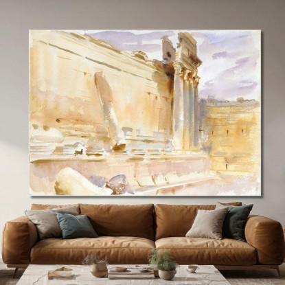 Tempio Di Bacco Baalbek John Singer Sargent jss301 quadro stampato su tela