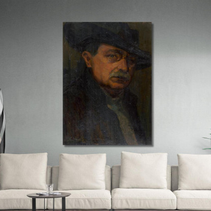 Uomo Con Occhiali Ľudovít Čordák lco47 quadro stampato su tela