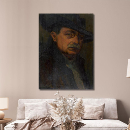 Uomo Con Occhiali Ľudovít Čordák lco47 quadro stampato su tela