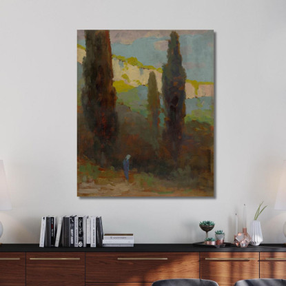 Pioppi Lungo La Strada Ľudovít Čordák lco55 quadro stampato su tela