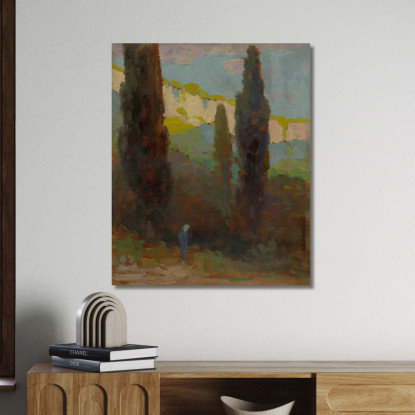 Pioppi Lungo La Strada Ľudovít Čordák lco55 quadro stampato su tela