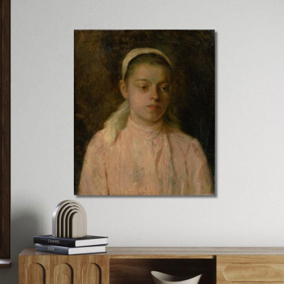 Studio Della Testa Di Una Ragazza Contadina Ľudovít Čordák lco73 quadro stampato su tela