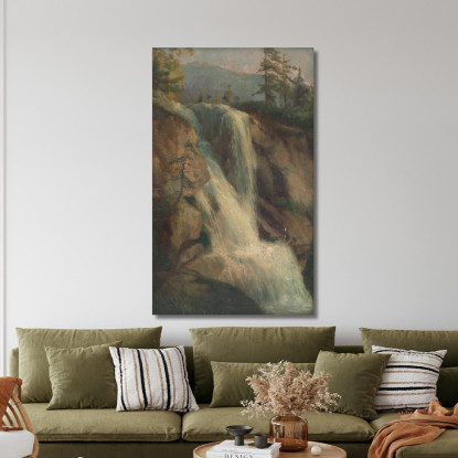 Cascata Ľudovít Čordák lco87 quadro stampato su tela