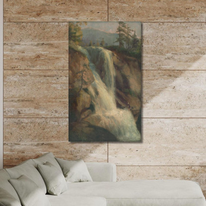 Cascata Ľudovít Čordák lco87 quadro stampato su tela