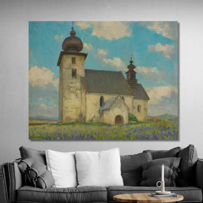 Chiesa Gotica Di Žehra Ľudovít Čordák lco98 quadro stampato su tela