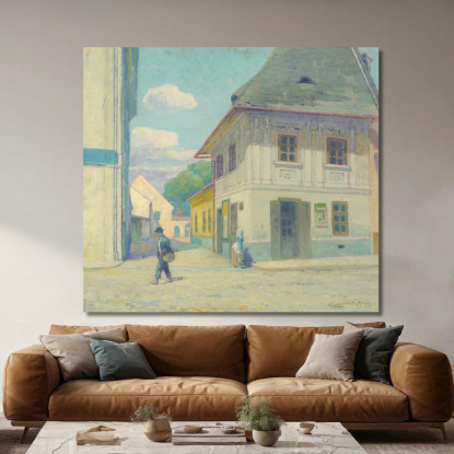 Casa In Via Masiarska A Košice Ľudovít Čordák lco99 quadro stampato su tela