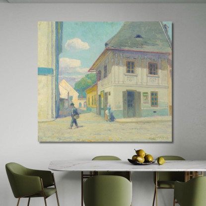 Casa In Via Masiarska A Košice Ľudovít Čordák lco99 quadro stampato su tela